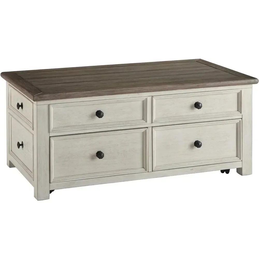 Cute Coffee Table for Living Room Farmhouse Lift Top with Drawers