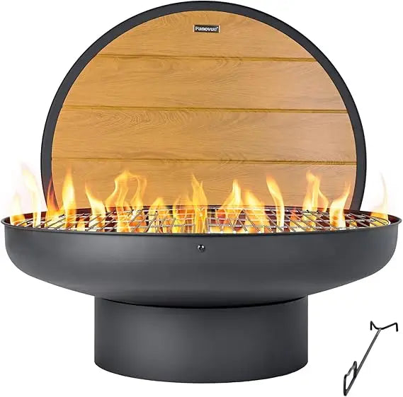 32in Heavy Duty Fire Pit Table Outdoor Wood Burning BBQ Grill