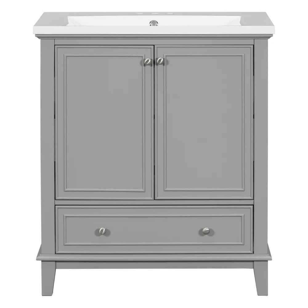 30 Bathroom Vanity Sink Combo Solid Wood MDF Cabinet Storage Modern