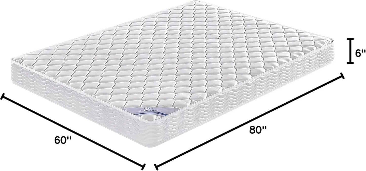 Ljustra Queen Mattress 6 Inch Hybrid Pocket Coil High Density Comfort Foam