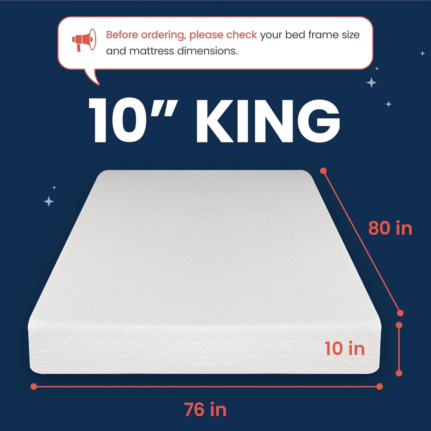 Ljustra King Green Tea Cooling Gel Memory Foam Mattress 8-14 Inch