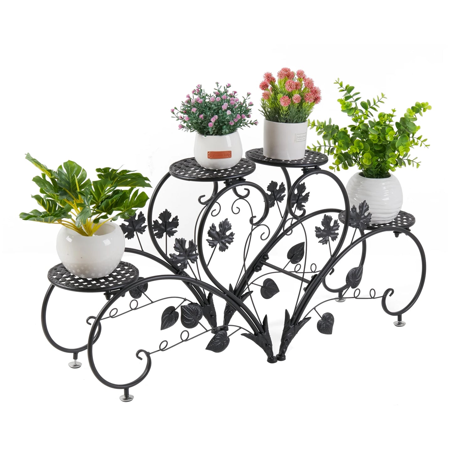 Tall Metal Plant Stands Elegant Iron Flower Pot Holder for Garden Living Room