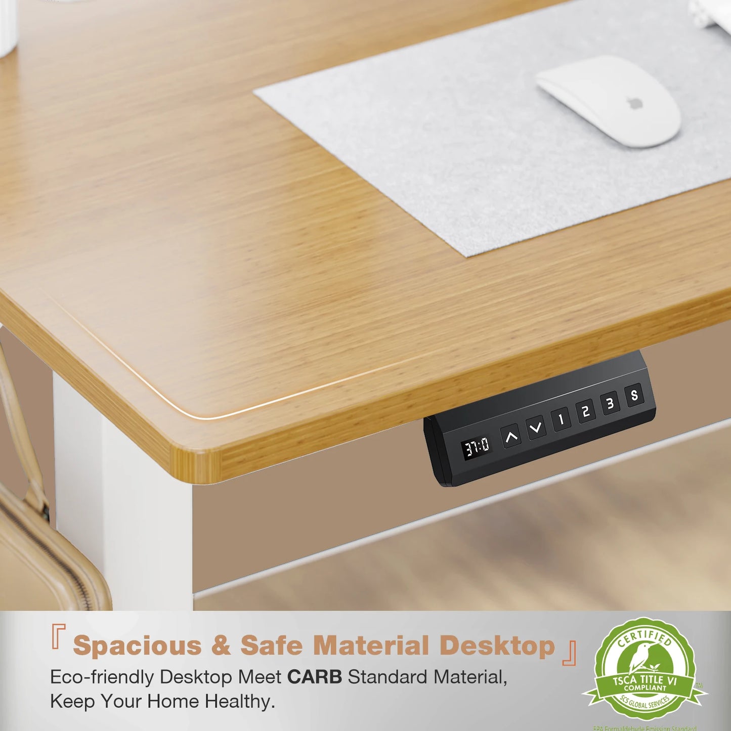 Ljustra Electric Standing Desk Height Adjustable 40x24 Inch Ergonomic Workstation