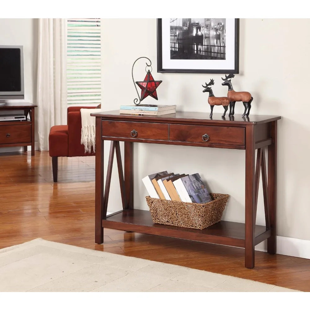 Home Decor Console Table Antique Tobacco Modern Minimalist Furniture