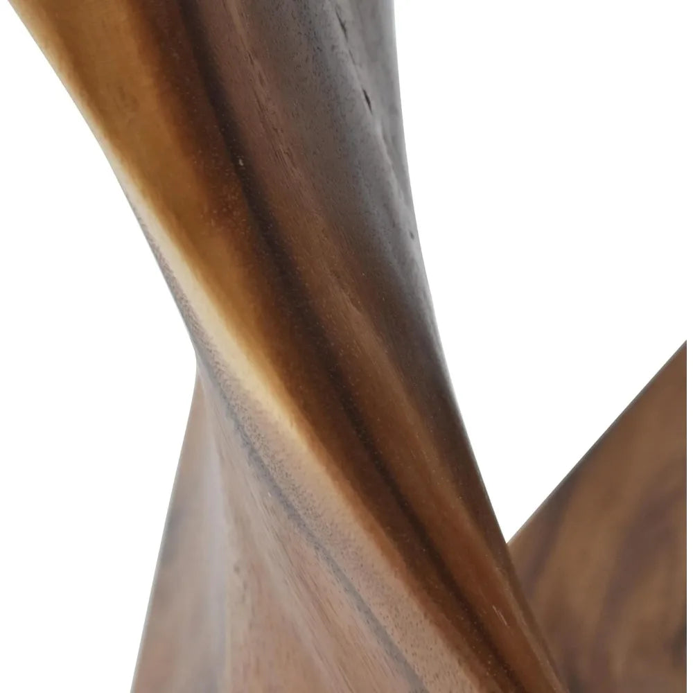 Ljustra Solona Solid Wood Side Table Acacia Whimsical Design Natural Finish
