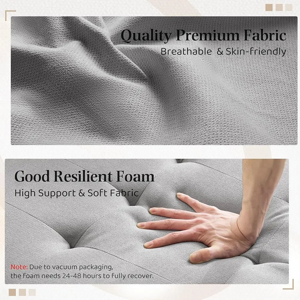 3-in-1 Convertible Sleeper Sofa Chair Bed with Storage Drawer Pillow