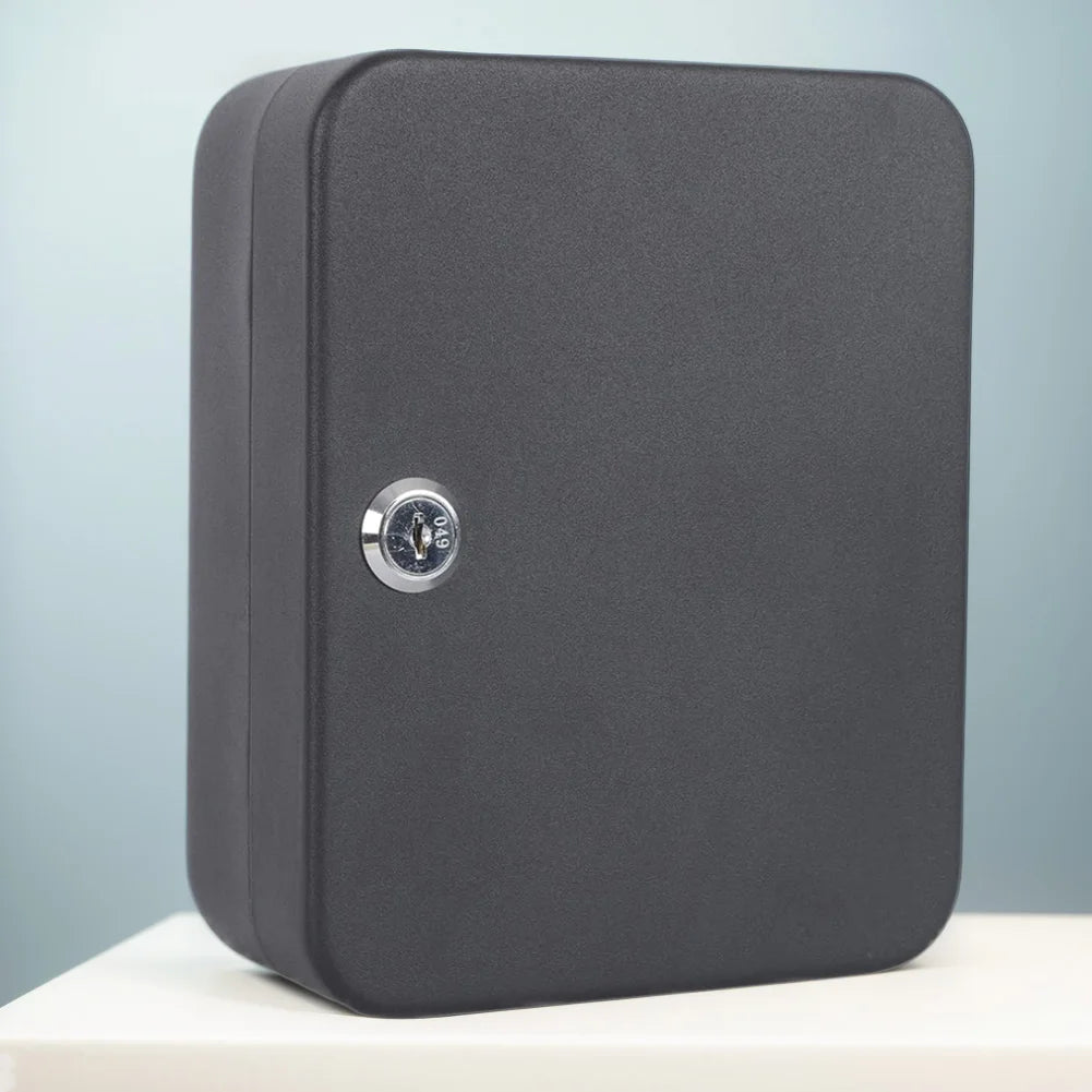 Wall Mounted Key Cabinet with 20 Hooks and Locking Security System