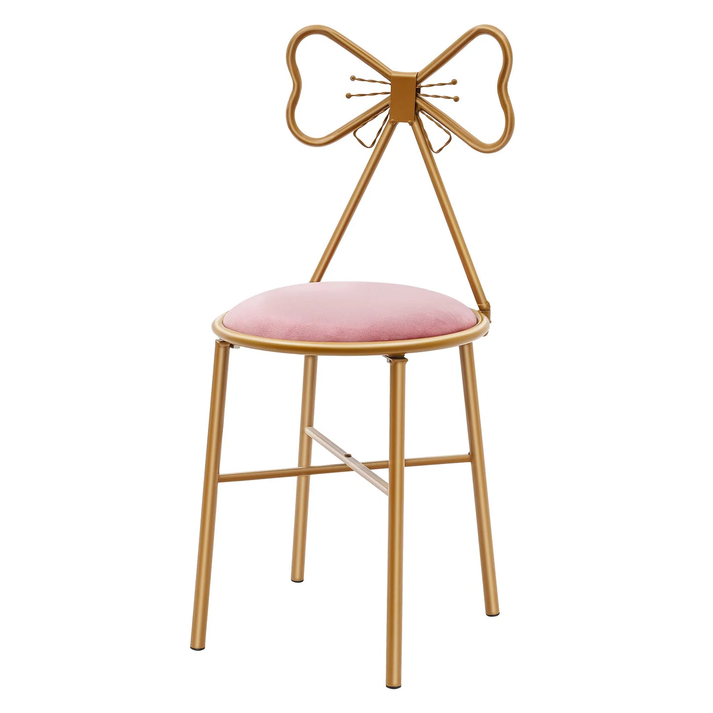 Butterfly Shaped Vanity Chair Makeup Stool Dining Chair with Backrest