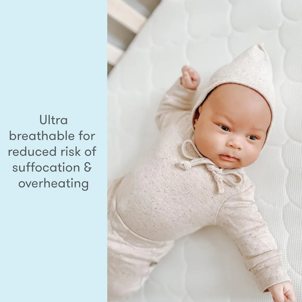 Ljustra Crib Mattress Toddler Bed Ultra Breathable Washable 2-Stage