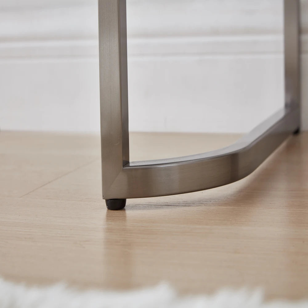 33.9" Mirrored Makeup Vanity Desk with LED Mirror and Storage Drawers