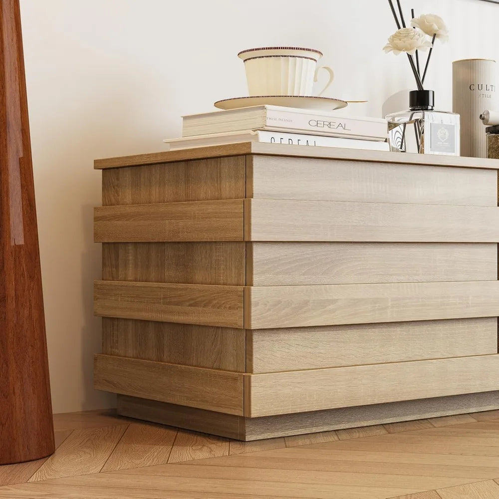 Ljustra 78.7" Fluted TV Stand Modern Entertainment Center for TVs Up to 85