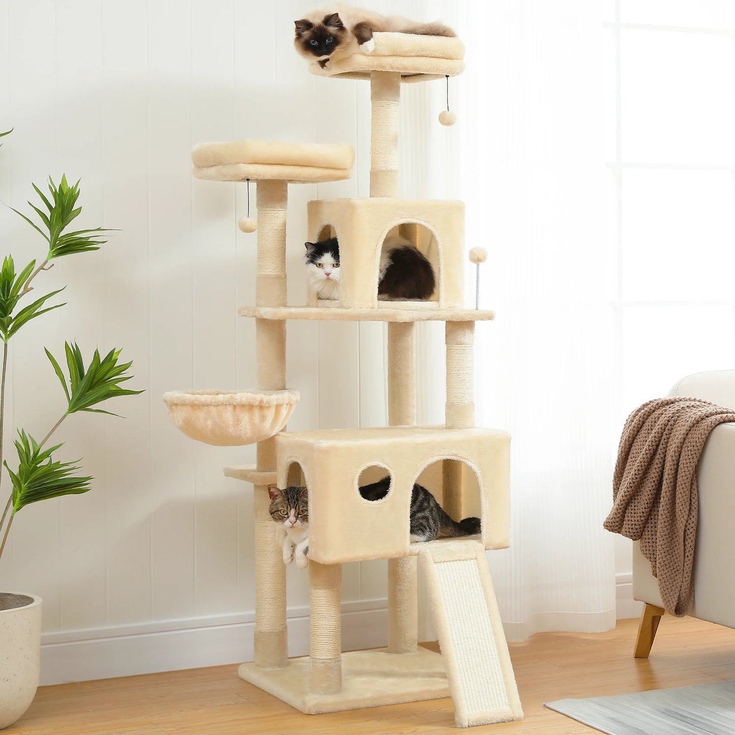 Luxury Cat Climbing Frame Multi-Layer Scratching Post Playground