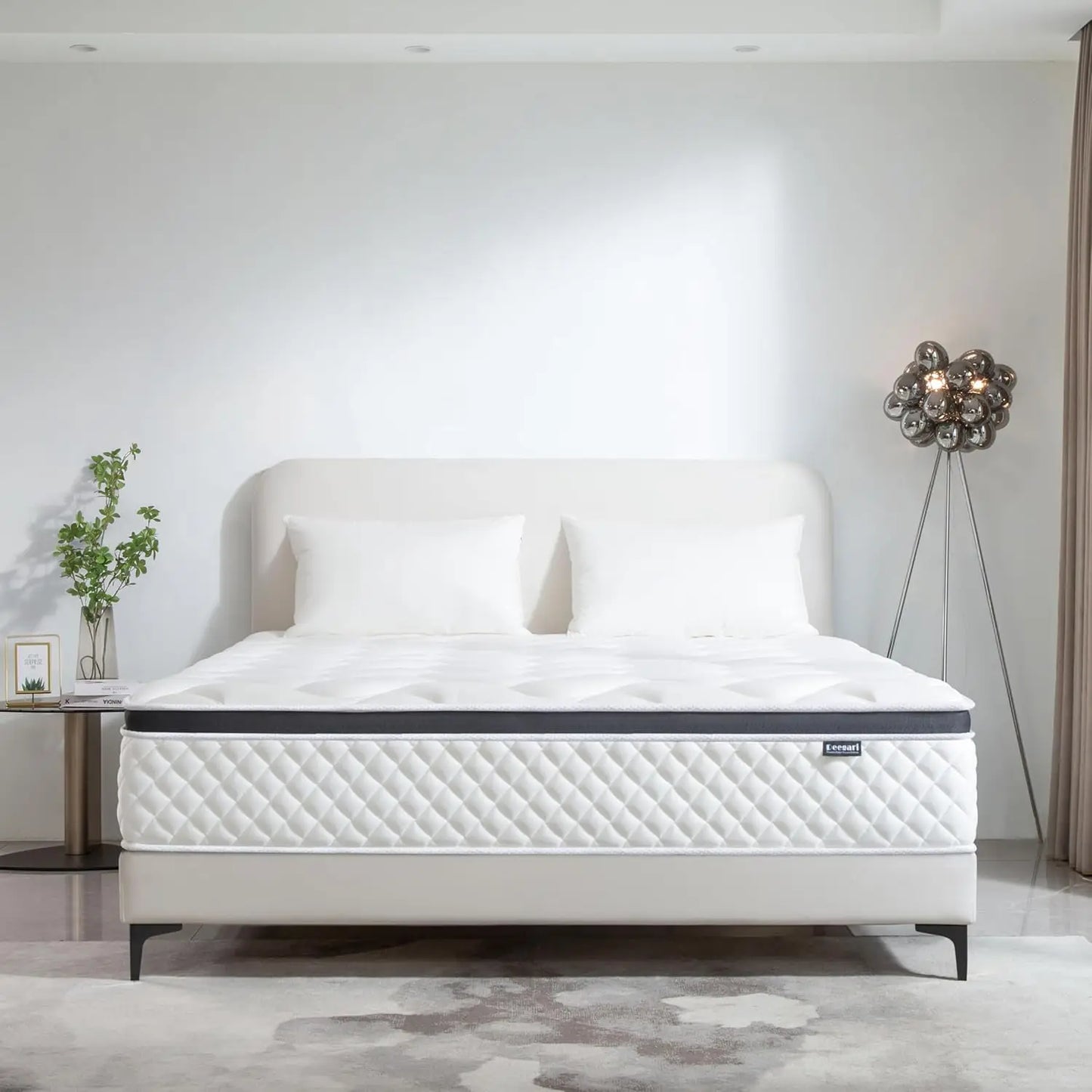 Ljustra 12 Inch Queen Size Gel Memory Foam Hybrid Mattress in a Box