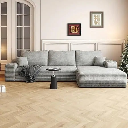 Ljustra 108 Inch Modern Modular Sofa L-Shaped Couch Deep Seat Living Room