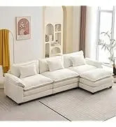 Ljustra Comfy Cloud Sectional Sofa with Pillows for Living Room