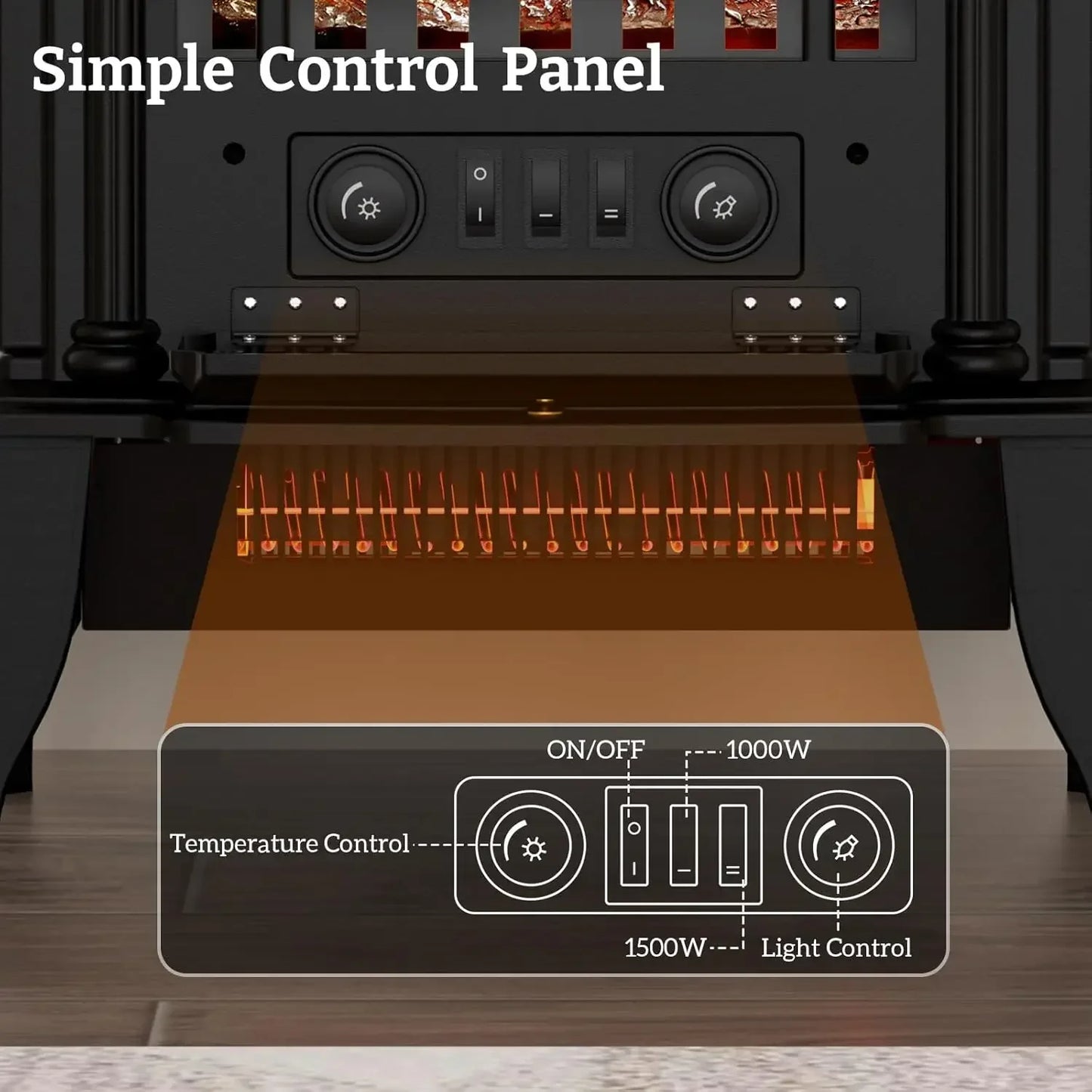 16 Inch Electric Fireplace Heater Freestanding Vintage Stove