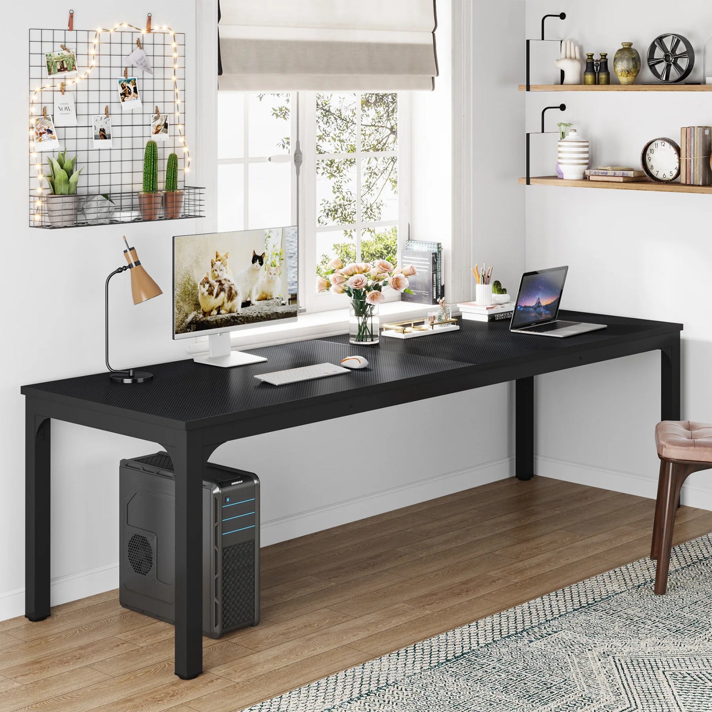 Ljustra 78.7 Inch Extra Long Computer Desk for Home Office Workstation