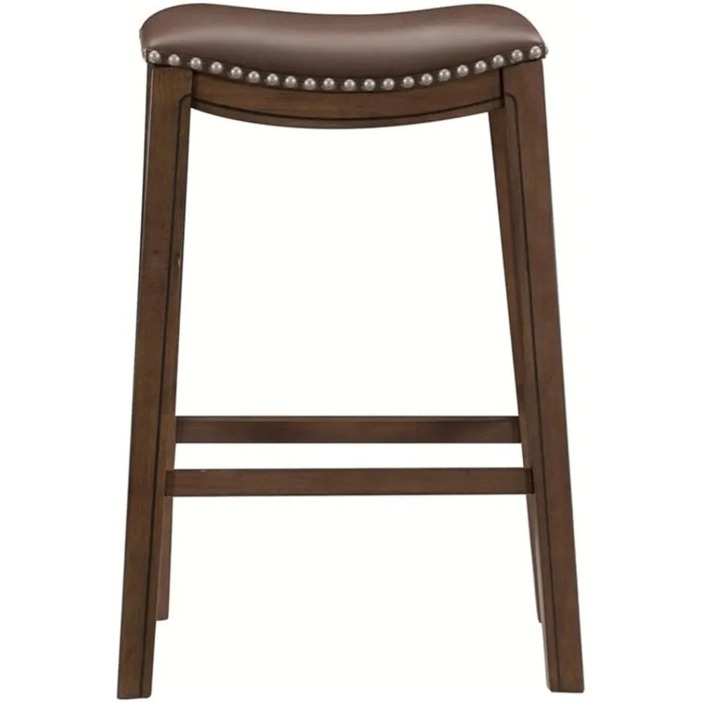 Ljustra Ordway Saddle Seat Bar Height Stool 30 inch Modern Wood Design