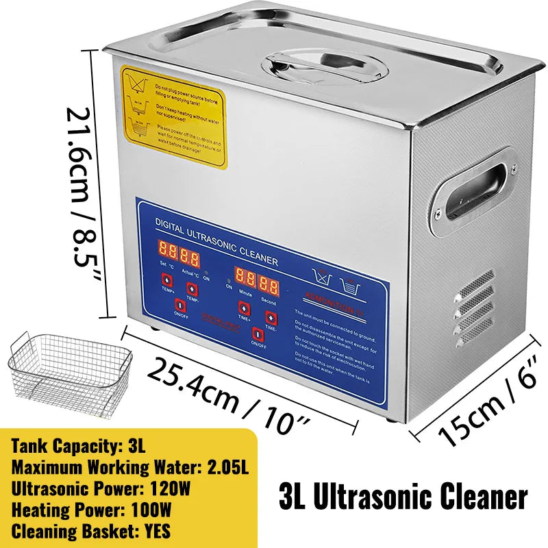 **** Ljustra Ultrasonic Cleaner 1.3-30L Powerful Digital Jewelry Washing Machine