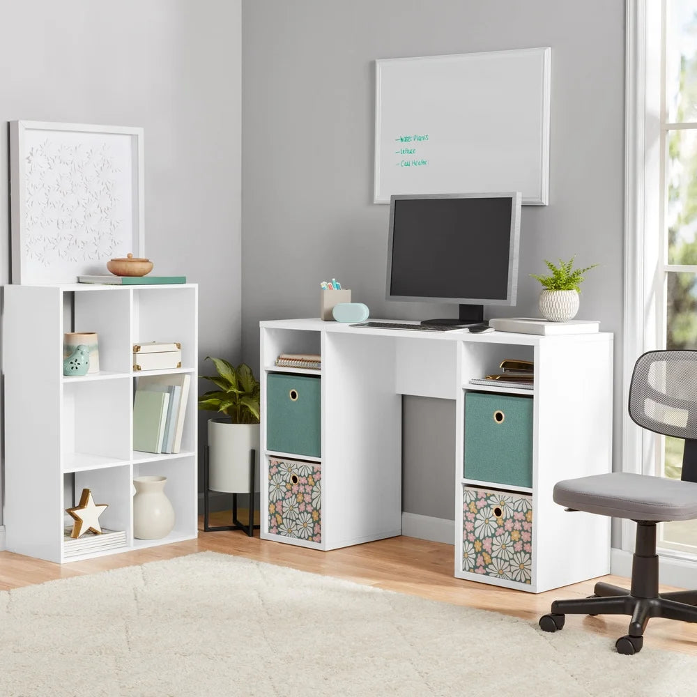 Stylish 6 Cube Storage Organizer Bookcase Vertical Horizontal Use