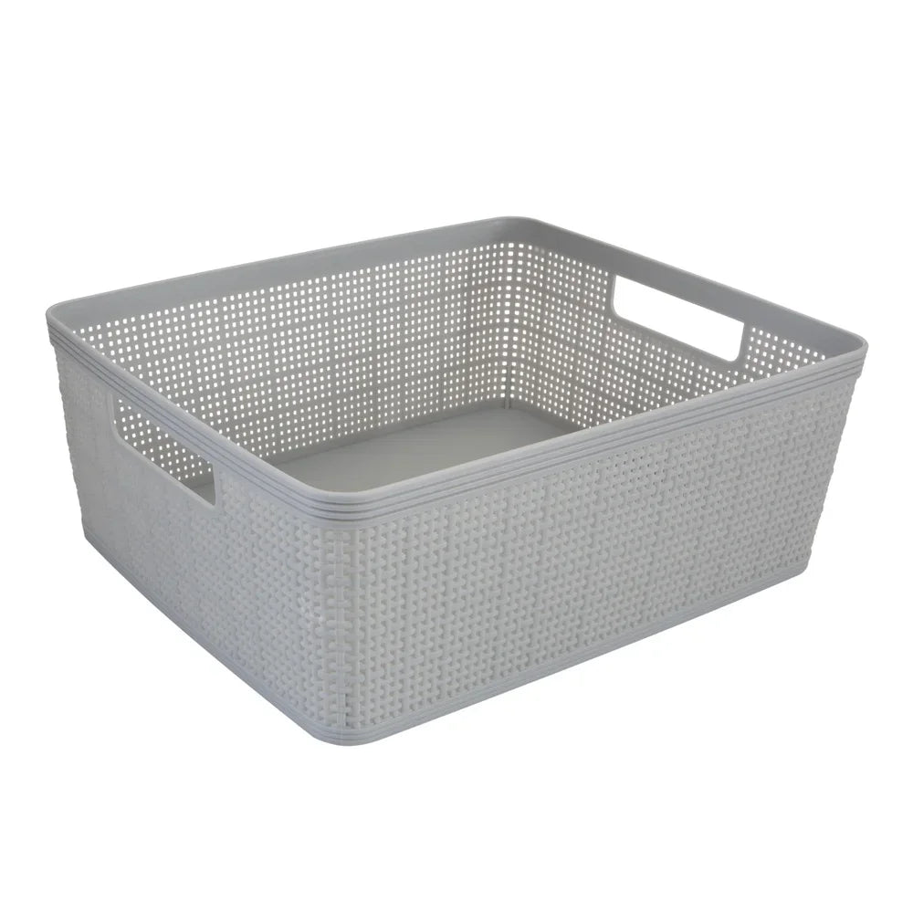 10 Pack Plastic Storage Baskets Set Organizer for Home Office Dorms