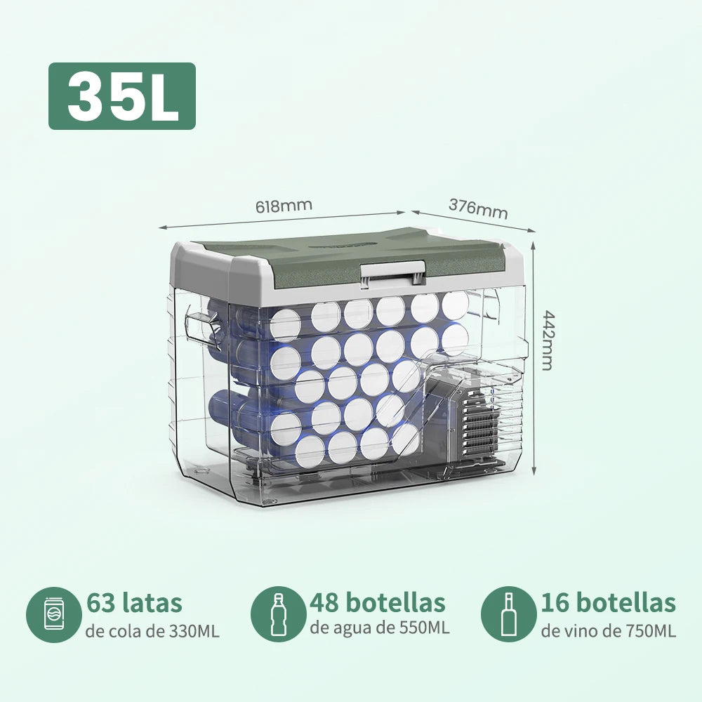 Ljustra Portable Car Refrigerator 25L 35L 45L 12V Compressor Freezer