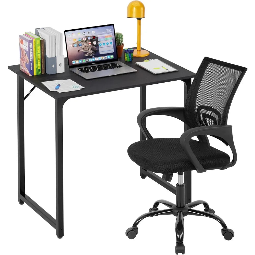 Ljustra 32 Inch Home Office Desk and Chair Set Ergonomic Adjustable