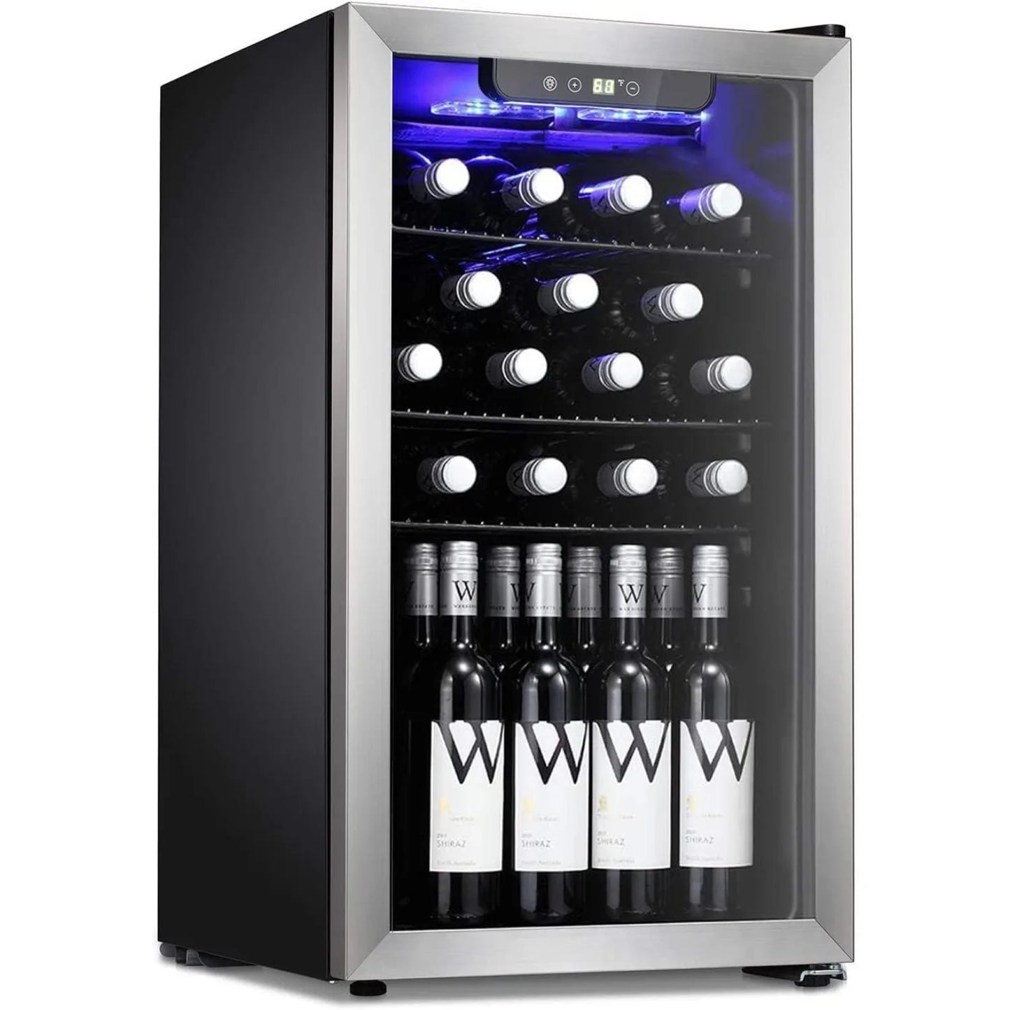 26 Bottle Wine Cooler Mini Fridge Beverage Refrigerator Quiet Operation