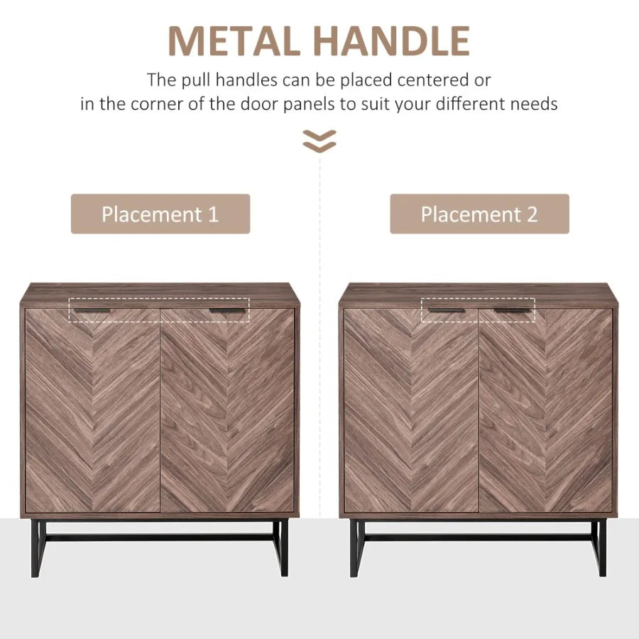 Ljustra Free Standing Storage Cabinet 2 Door Adjustable Shelf Sideboard