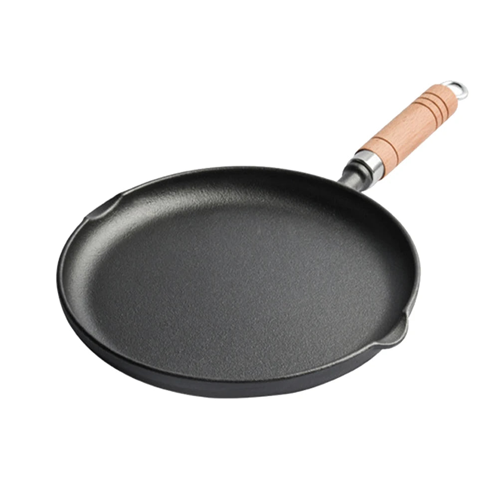 9 Inch Cast Iron Skillet Non Stick Frying Pan Kitchen Camping Cookware