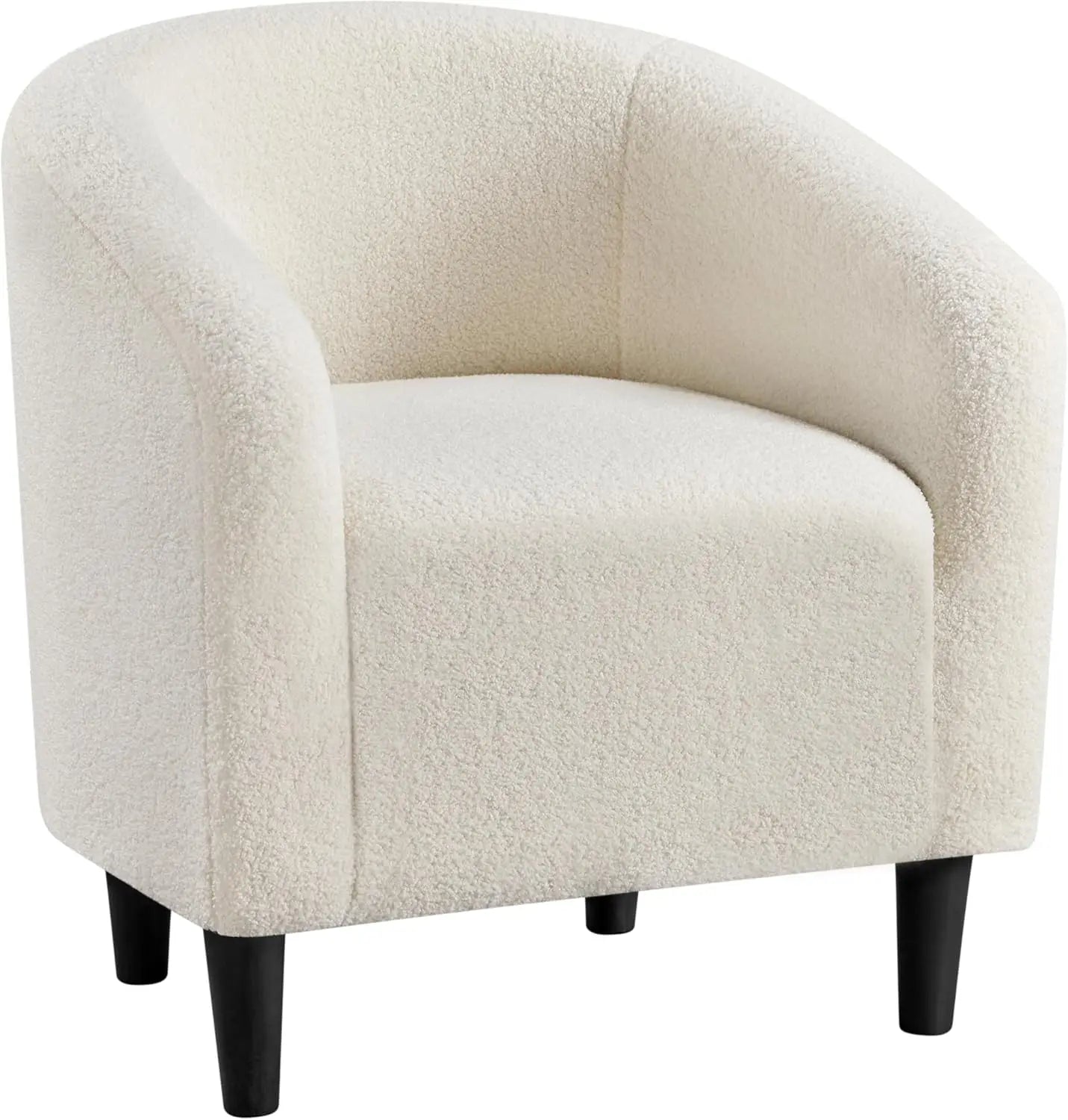 Living Room Velvet Accent Barrel Chair with Armrest for Bedroom
