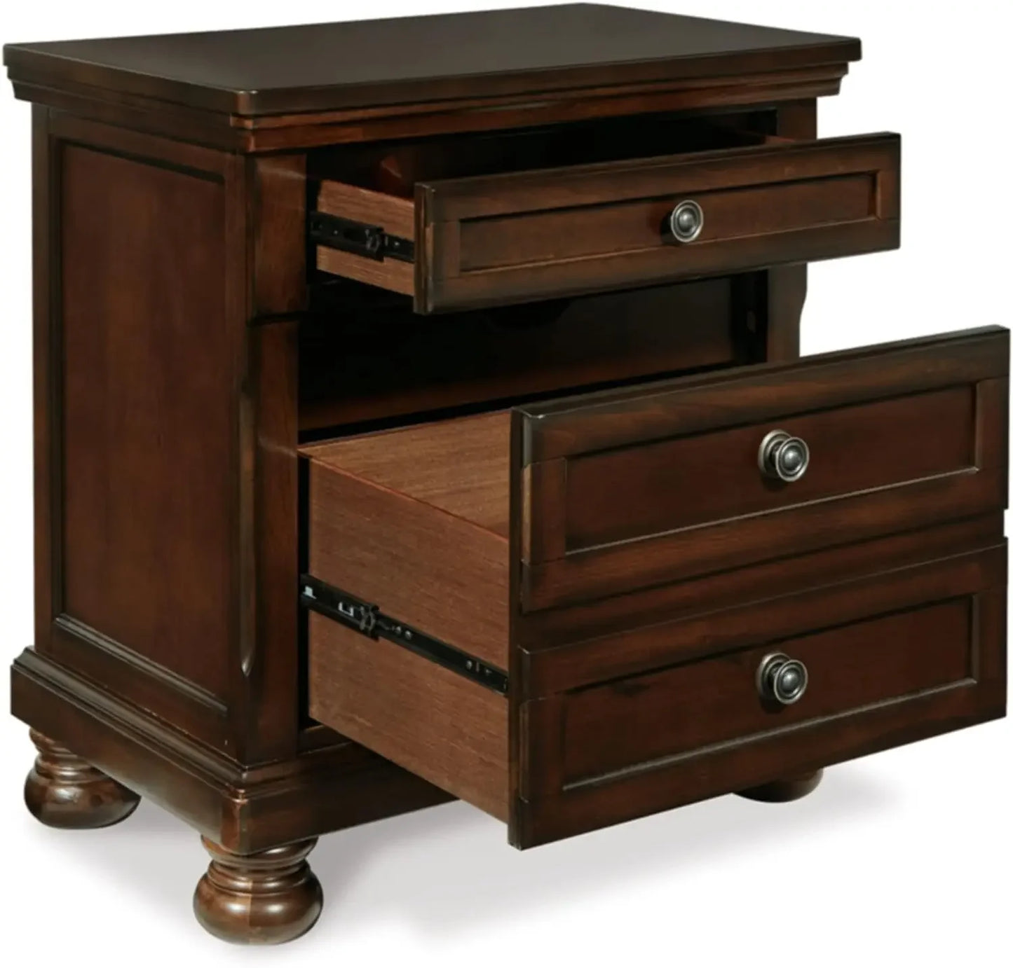 Porter Classic 2 Drawer Nightstand Modern Dovetail Construction 29.88"