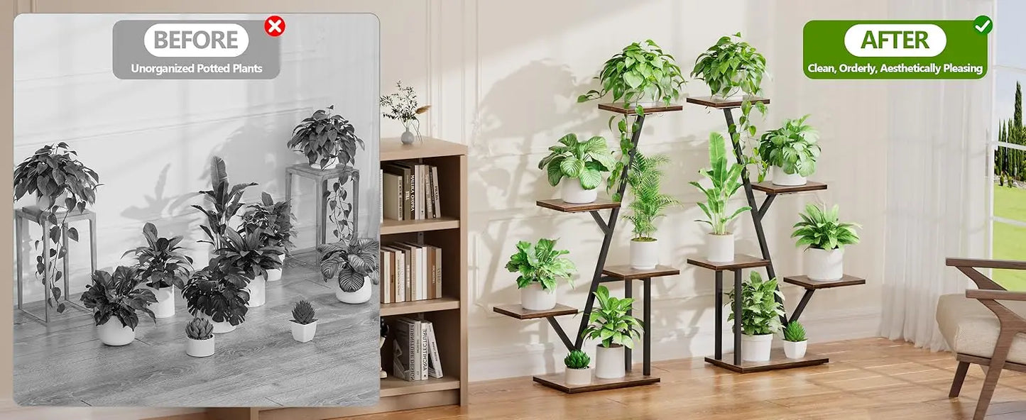 Plant Stand with Grow Light Indoor 5 Tier Corner Shelf for Multiple Plants
