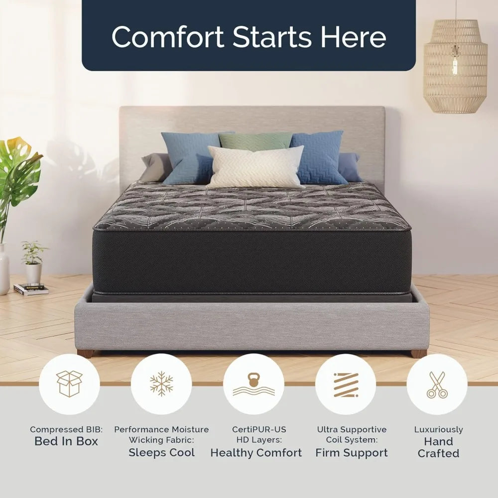 Ljustra Queen Size 12 Inch Extra Firm Mattress Cool Sleep System