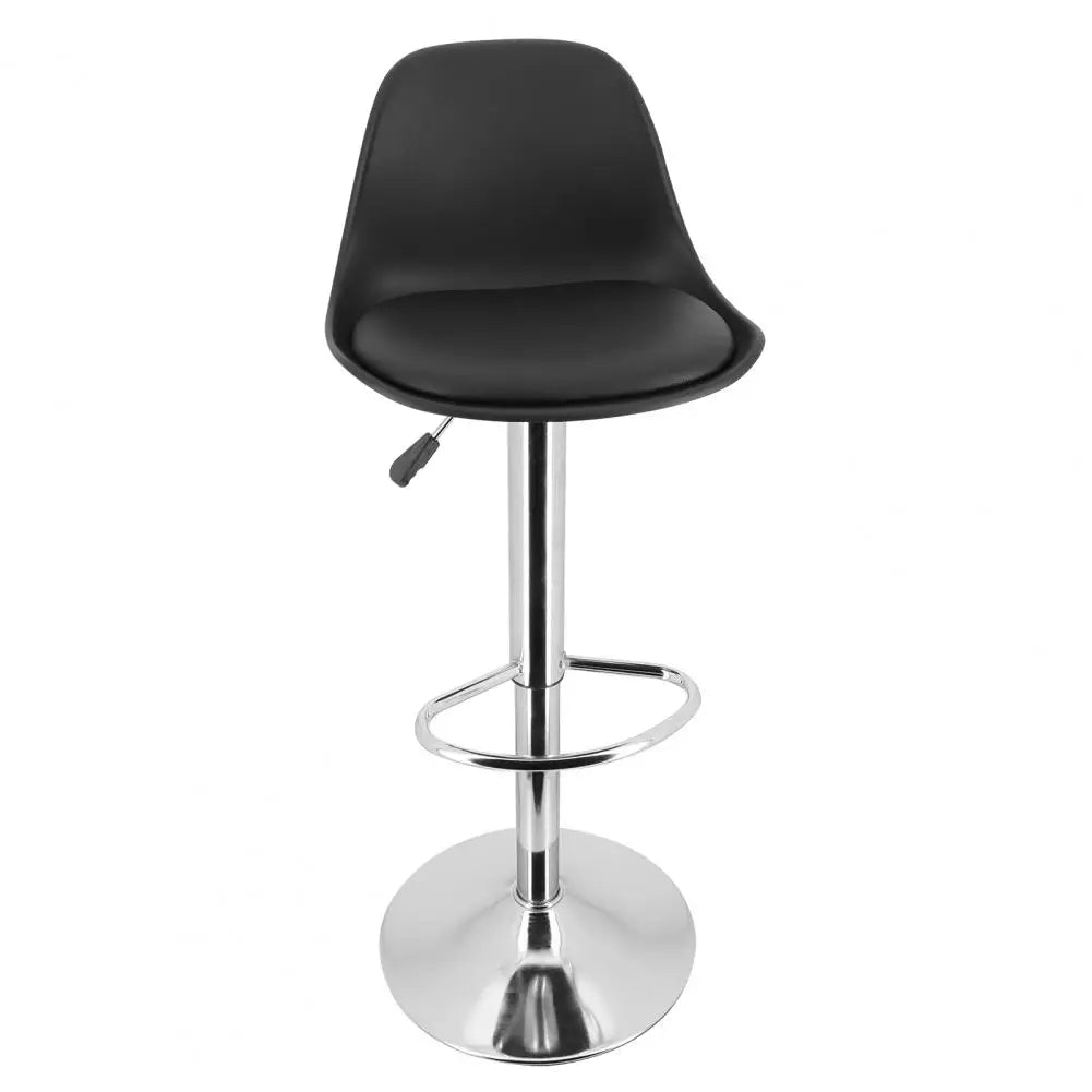 Modern Armless Kitchen Island Stool Set of 2 Adjustable Faux Leather