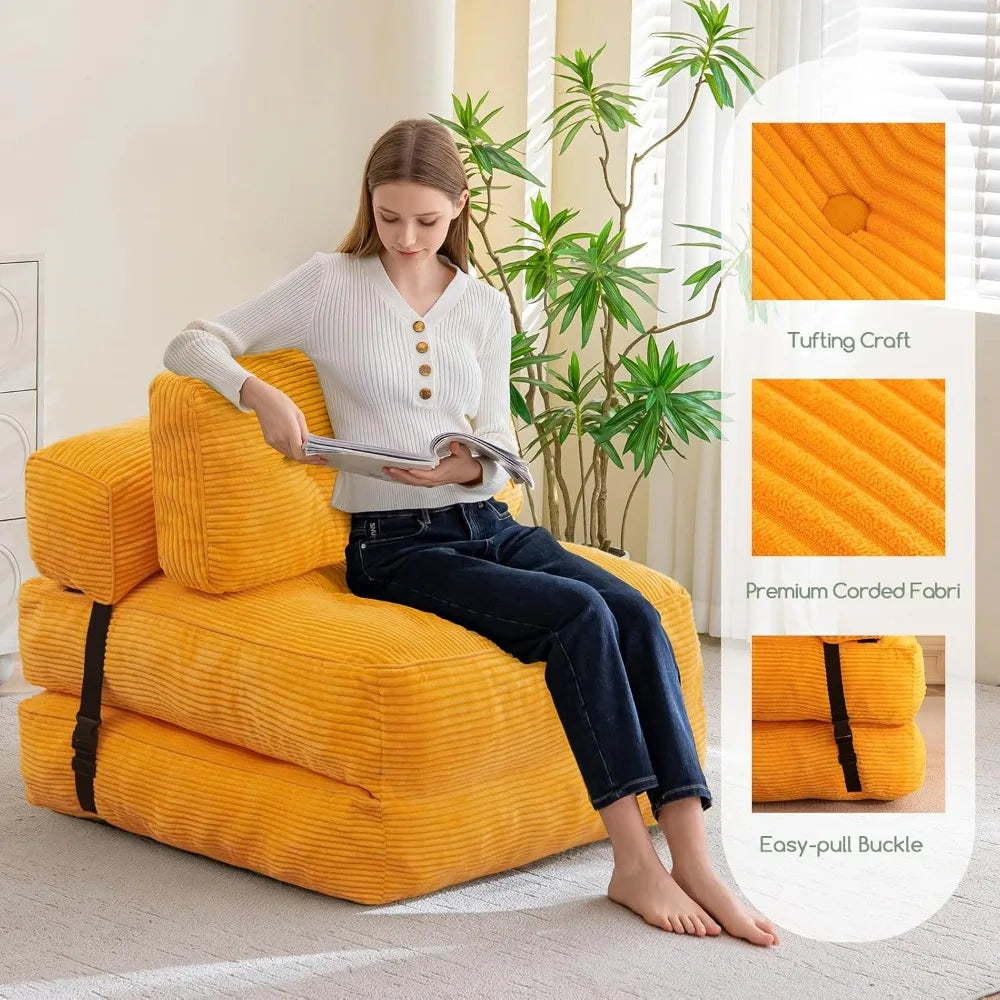 Folding Couch Sofa Bed Convertible Sleeper Chair Portable Mattress