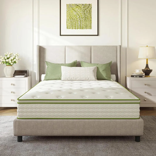 Ljustra 12 Inch Queen Size Hybrid Mattress for Ultimate Comfort