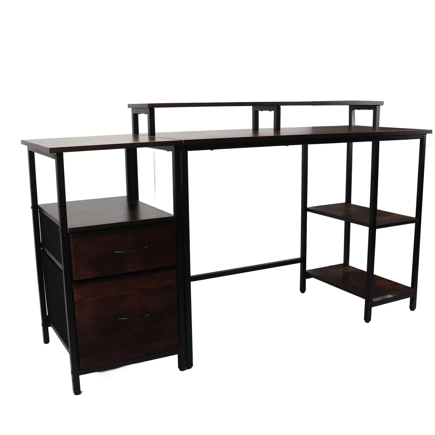 Ljustra Computer Desk with Raised Shelf Sturdy Vintage Home Office Desk