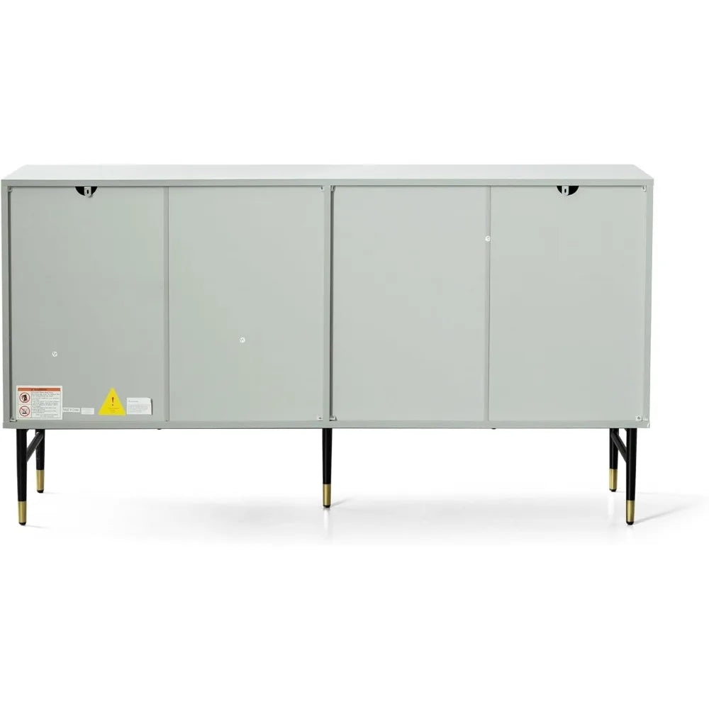 Modern Sideboard Buffet Cabinet with 4 Doors for Living Room Dining Room