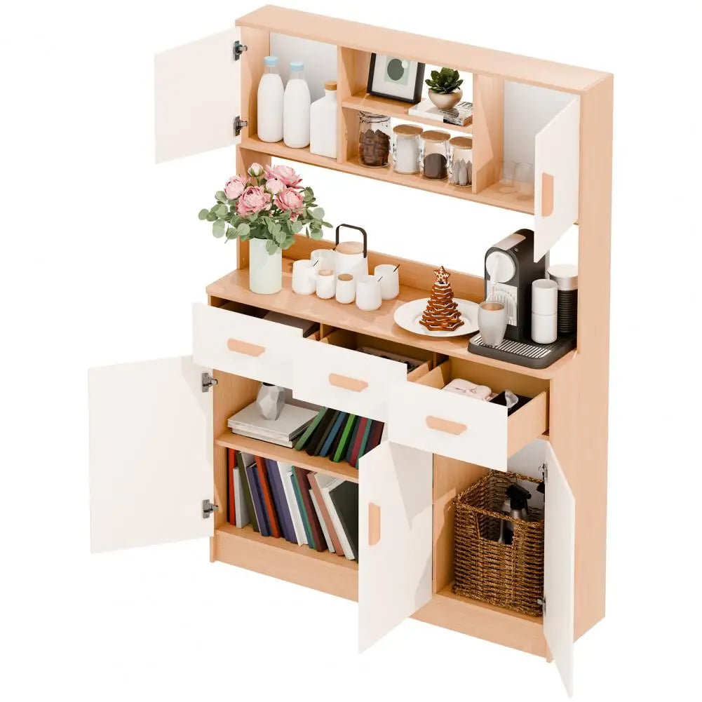 Kitchen Pantry Storage Cabinet Hutch Buffet Cupboard Microwave Stand