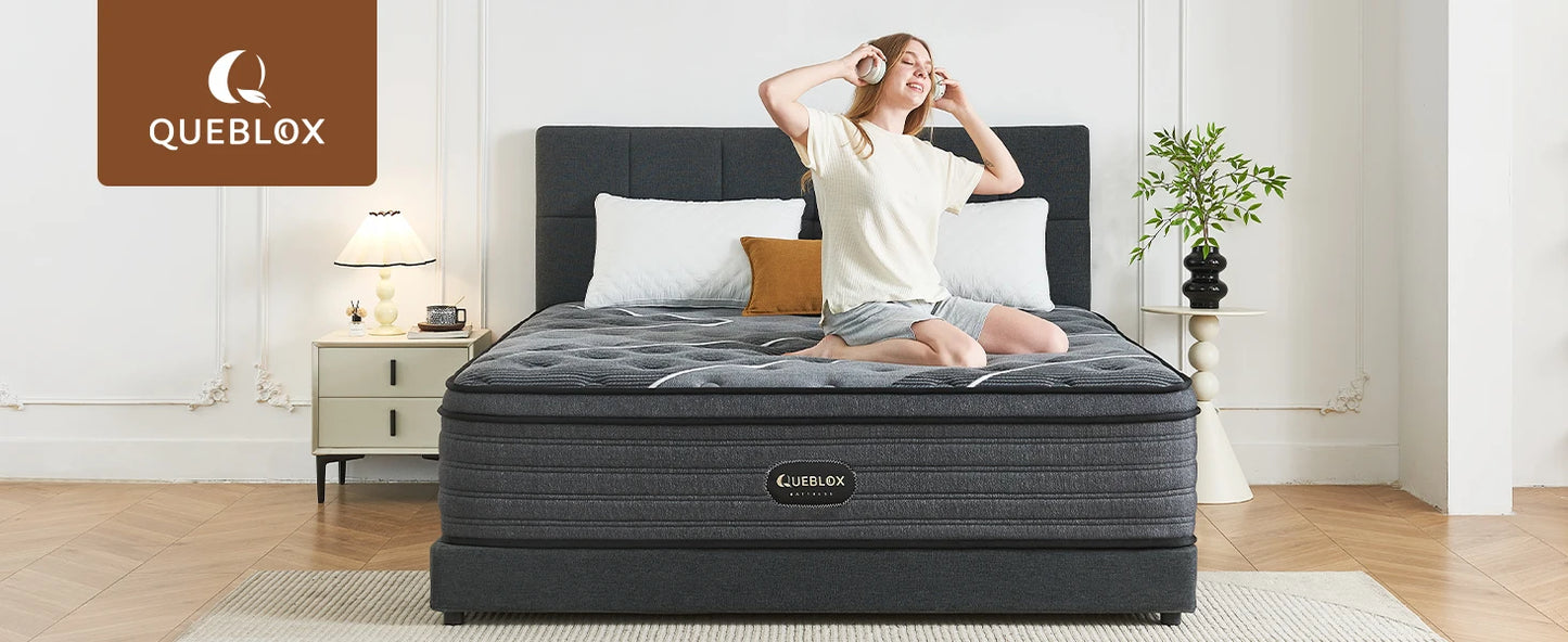 Ljustra King 12 Inch Hybrid Mattress Memory Foam Pocket Springs Pressure Relief