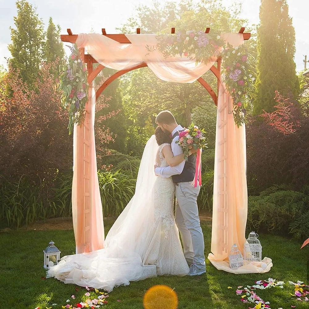 Wooden Garden Trellis Pergola 85 inch Arbor Wedding Arch Ceremony Decor