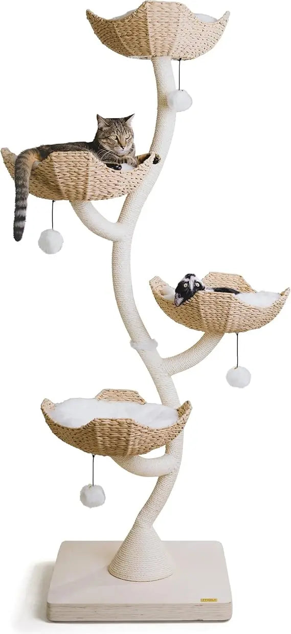 Ljustra 73" Tall Modern Cat Tree Scratching Tower for Large Cats