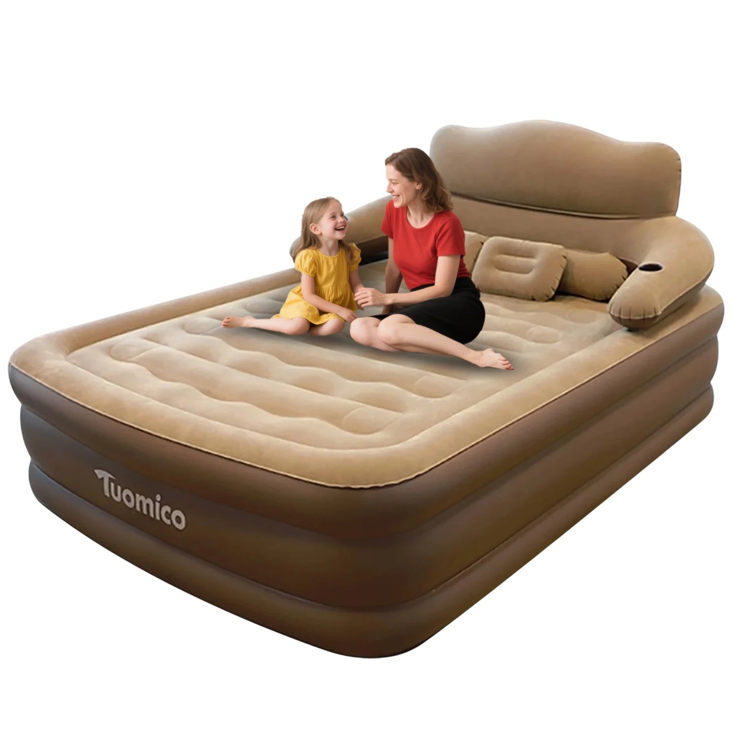 Ljustra Inflatable Queen Air Mattress with Built-in Pump for Camping