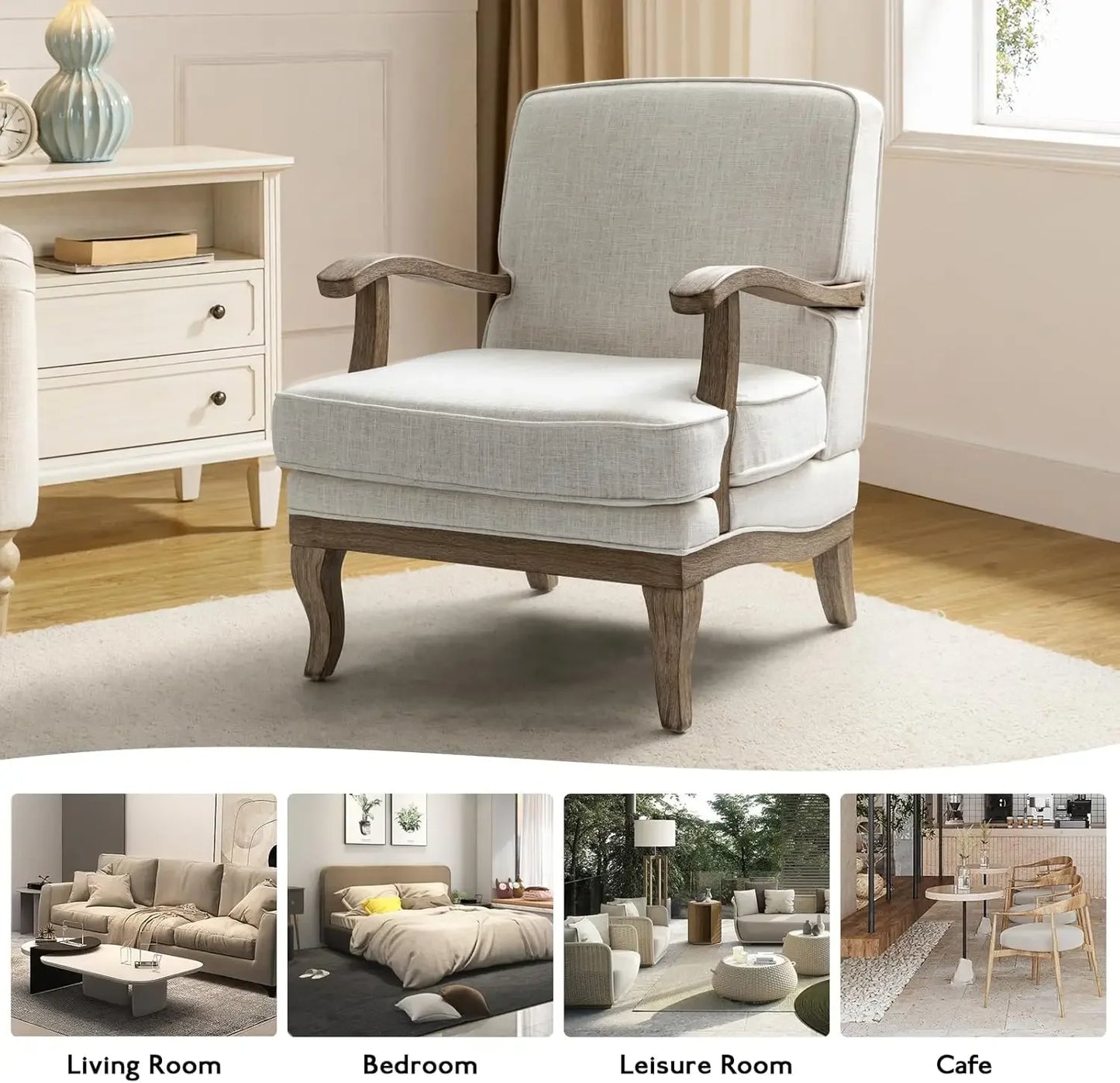 Mid Century Modern Accent Chair Set of 2 Upholstered Lounge Chairs