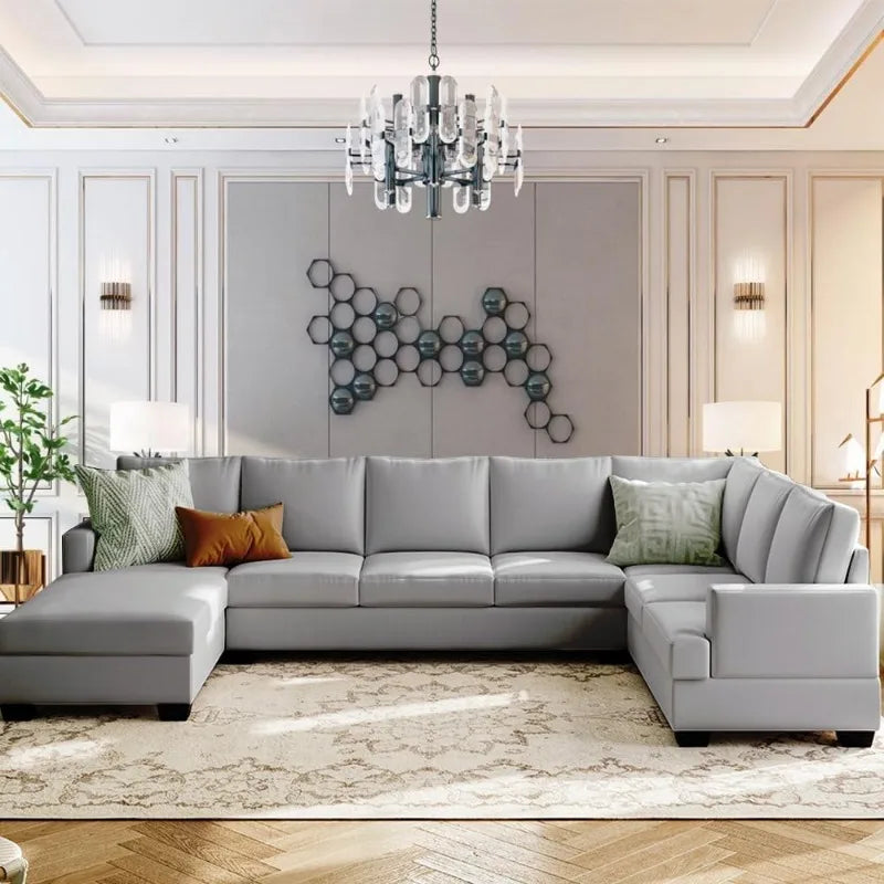 Ljustra Modular Sectional Sofa Set with Storage Ottoman and Pillows