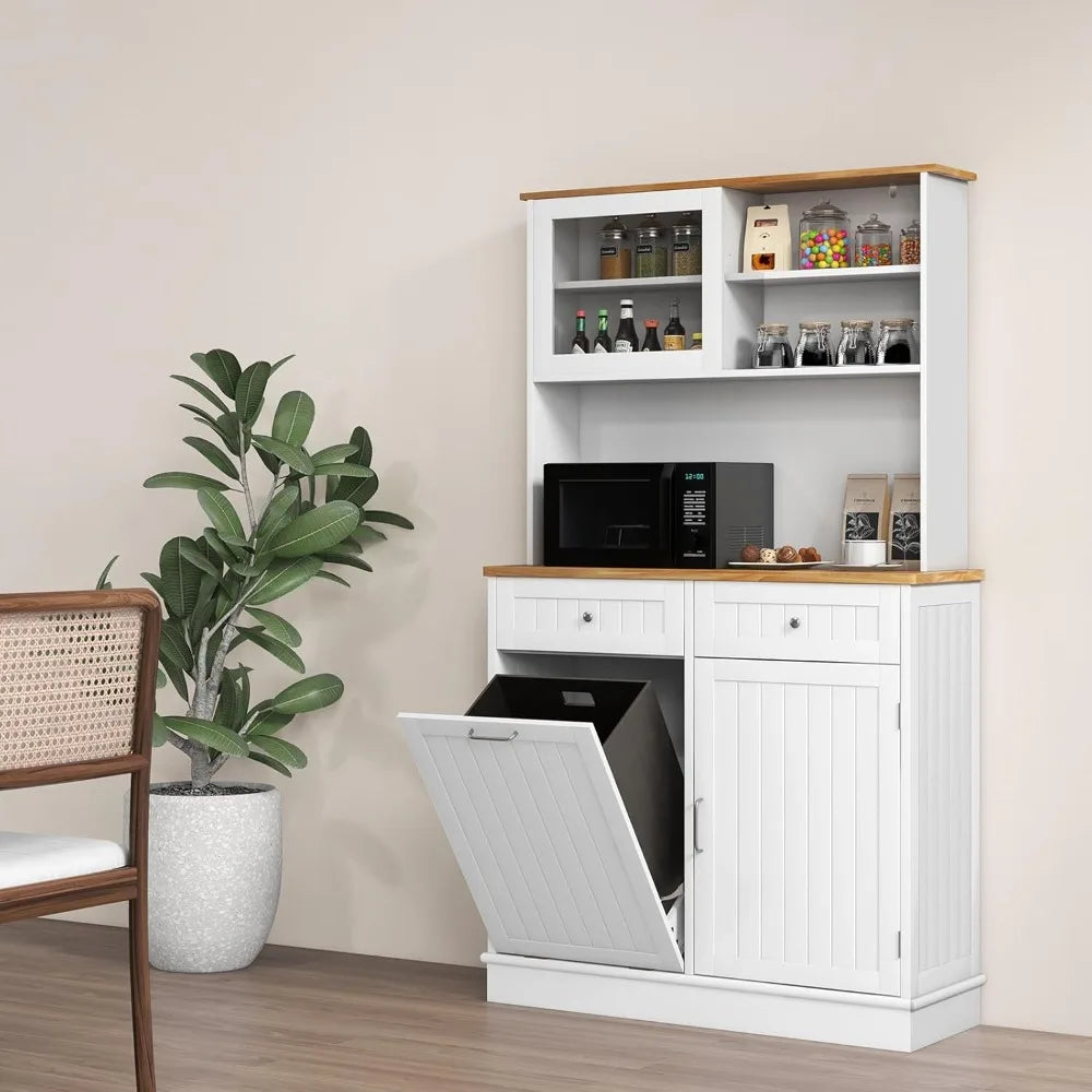 68 Inch Tall Kitchen Pantry Cabinet Buffet Sideboard Microwave Storage