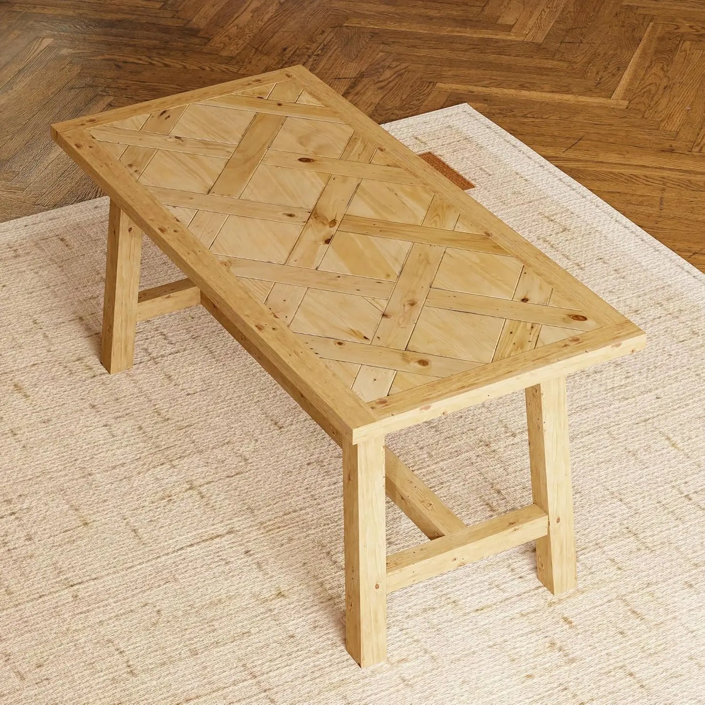 Modern 6-Drawer Wooden Dresser Bedroom Storage 54 Inch Wide