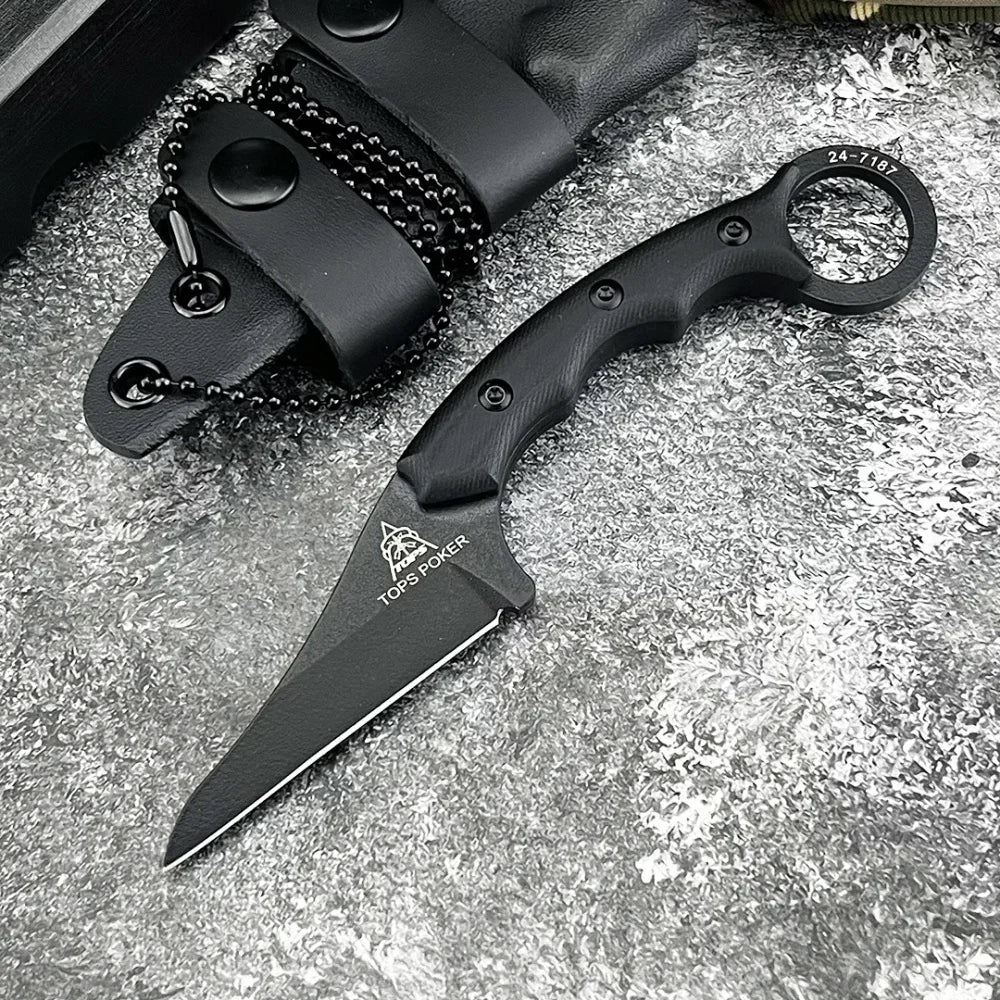 Ljustra TOPS Straight Knife G10 Handle Tactical Combat Self-defense Knife