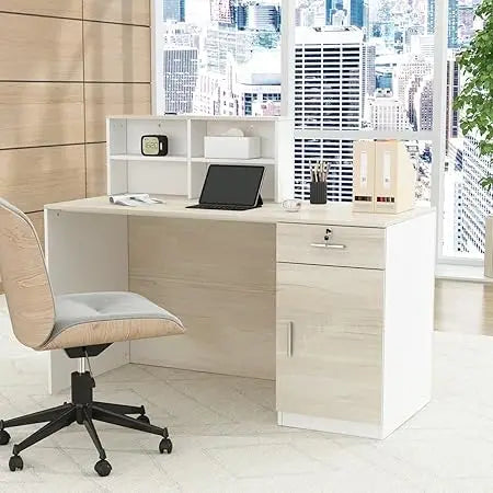 Reception Desk Counter Lockable Storage Modern Scandinavian MDF Matte